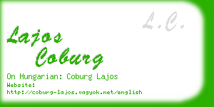 lajos coburg business card